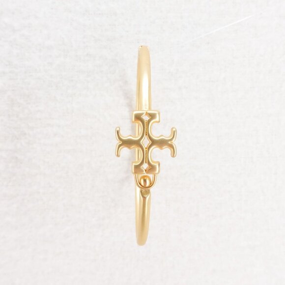 Tory Burch Eleanor Hinged Cuff Bracelet Gold OS - Picture 2 of 12